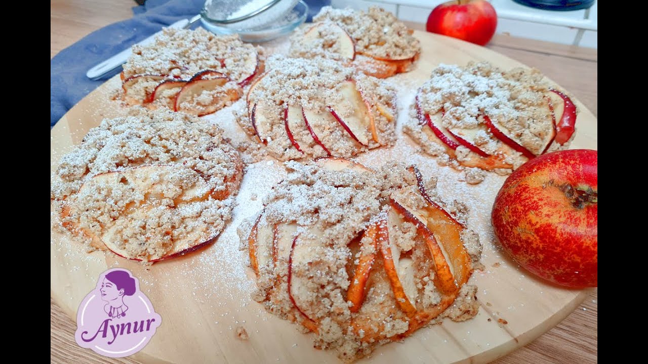 Apfel Streusel Taler mit apfelmuss richtig saftig und knusprig - YouTube