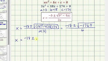 Ex: Solve a Quadratic Equation Using the Quadratic Formula with Complex Solutions (Exact Value)
