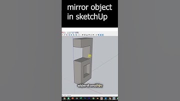 mirror object in SketchUp #mirror #sketchup#architecture #shorts #viral