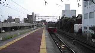 名鉄3300系＋3150系　3307F(新車)＋3154F(新塗装編成)　知多半田駅発車