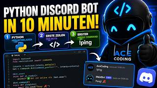 Python Discord Bot in 10 Minuten erstellen (Anfänger Tutorial) | Ping Command + Setup Guide