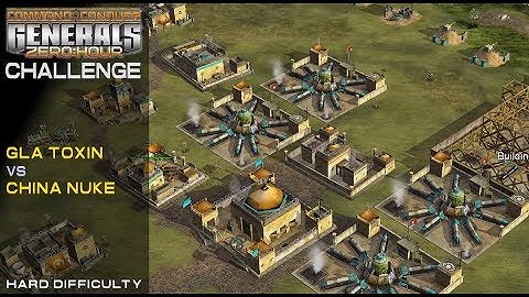 Command & Conquer: Zero Hour - Challenge - GLA Toxin vs China Nuke [Hard] 1080p