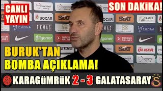 Okan Buruk Basın Toplantısı Maç Sonu Karagümrük 2 - 3 Galatasaray