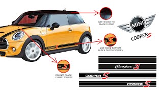 MINI COOPER S STRIPES | ROOF BALCK GLOSSY INSTALLATION | MANS AUTO ACC | 052 159 6424