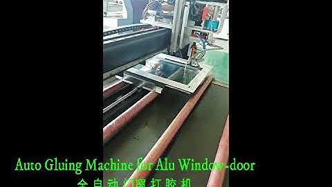Automatic gluing machine for aluminium  window-door