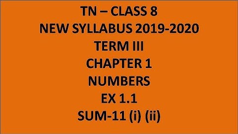 Tn 8th maths new syllabus term 3 ex 1.1 sum 11