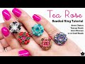 DIY Beaded Crystal Ring | Tea Rose | Chaton, Teacup Tutorial