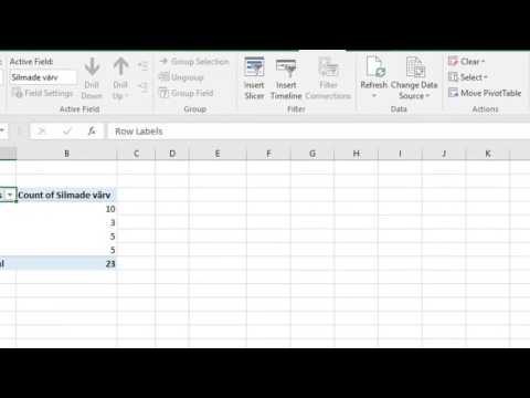 MS Excel (Pivot tabel)