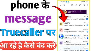 Mobile ke message Truecaller per aa raha hai kaise band Kare new update 