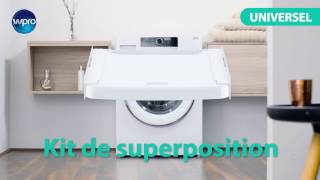 Kit de superposition universel WPRO pour lave-linge et sèche-linge - YouTube