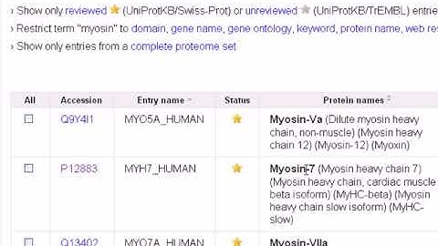 Bioinformatics Tutorials (Lesson 1):Using SwissProt database to search for a specific protein