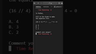 Famous Python Quiz 16 #pythonquiz #pythonoperators Wealth