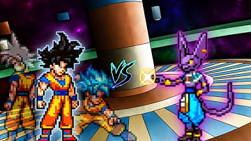 Goku LB V6 OP (all form) VS Beerus OP (all form) in Jump Force Mugen