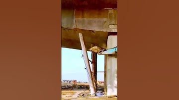 The process of dismantling cement pillars - good machinery can improve the efficiency of doing thing