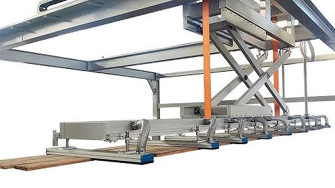 7.2 m x 500 kg Cross Laminated Timber Vacuum Stacker Destacker Portal Feeder