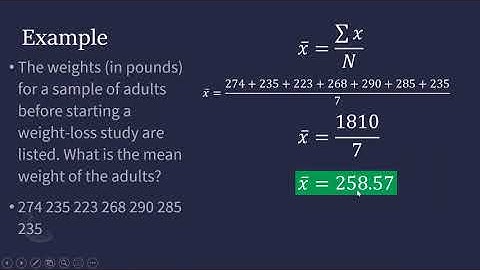 Mean, Median, Mode for ungrouped data