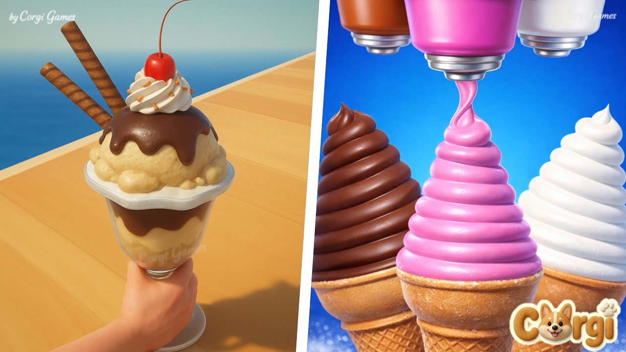 Ice Cream Stack 🆚 Ice Cream Inc. - All Level Satisfying Gameplay iOS, Android 