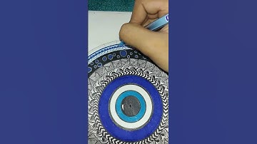 Evil eye mandala art🧿||learn how to draw step by step tutorial #mandalaart #evileye #tutorial #arts