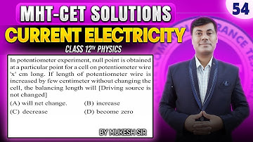 In potentiometer experiment, null point is obtained at a particular point:|| PGMN Solutions