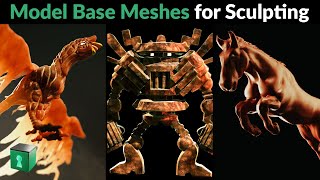 Blender Secrets -  How to make a Base Mesh for Sculpting (three methods)