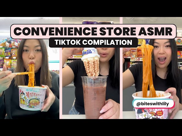 Korean Convenience Store ASMR 🍜 | Biteswithlily TikTok Compilation class=