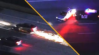 02/14/24: Long Police Pursuit. Multiple PIT Maneuvers