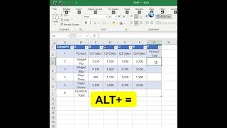 Save Time with EXCEL's Instant Sum Shortcut Alt + Equals | Microsoft Daily Tips & Tricks