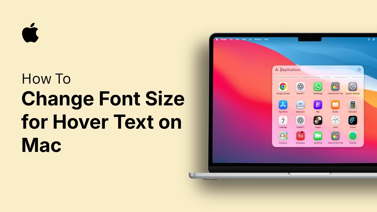 How to Change Font Size for Hover Text on Mac - YouTube
