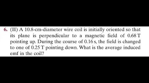 cm-diameter wire coil is initially oriented so that its plane is perpendicular to a magnetic field o