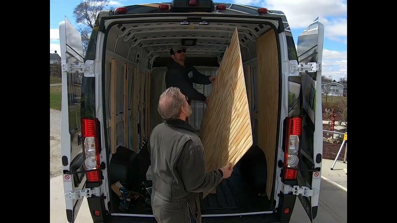 Upfit of Promaster work van custom shelves YouTube