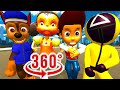 360° PLAYER Animated Dogs Playing Squid Game 3D Compilation