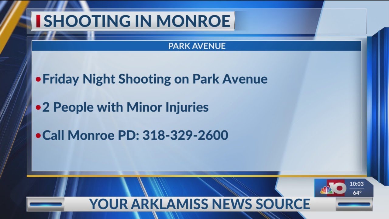Monroe Police responds to shooting on Park Avenue - YouTube