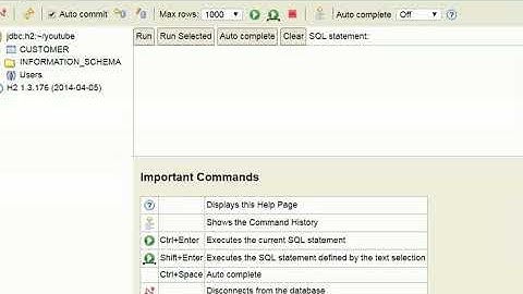 H2 DATABASE TUTORIAL