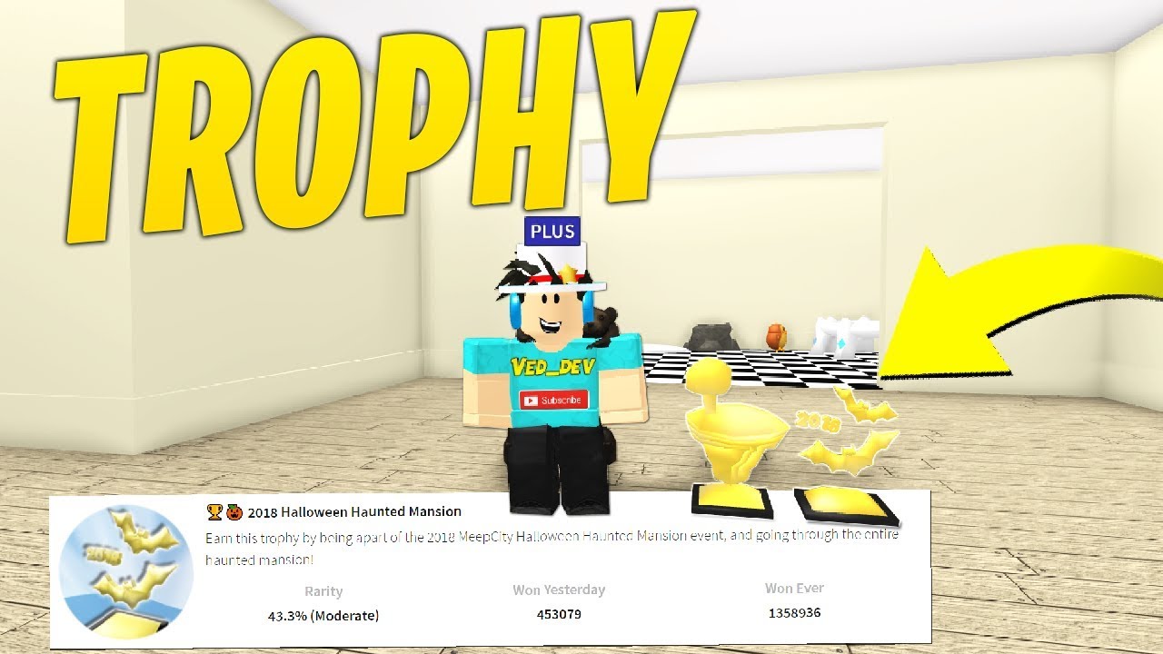 How To Get Trophy And Badge In Halloween Meepcity Update Roblox - halloween update roblox meepcity youtube