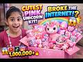 Cute Unicorn Stationery Haul, Pink Pencil Box, Colour Pens, Eraser, Ruler Collection