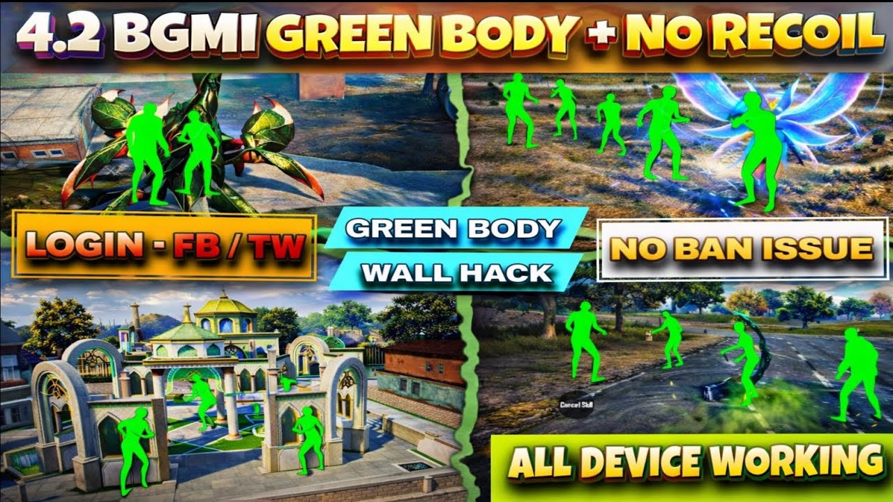 BGMI 4.2 GREEN BODY WALL HACK LATEST UPDATE | BGMI GREEN BODY 4.2 | BGMI GREEN BODY WALL HACK 4.2
