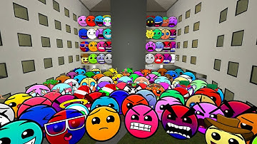 Geometry Dash and Lobotomy Dash Nextbots Chase me in Liminal Hotel Gmod