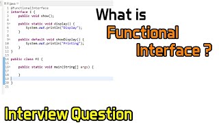 What is Functional Interface  | Interview Question | Java8 | Hindi