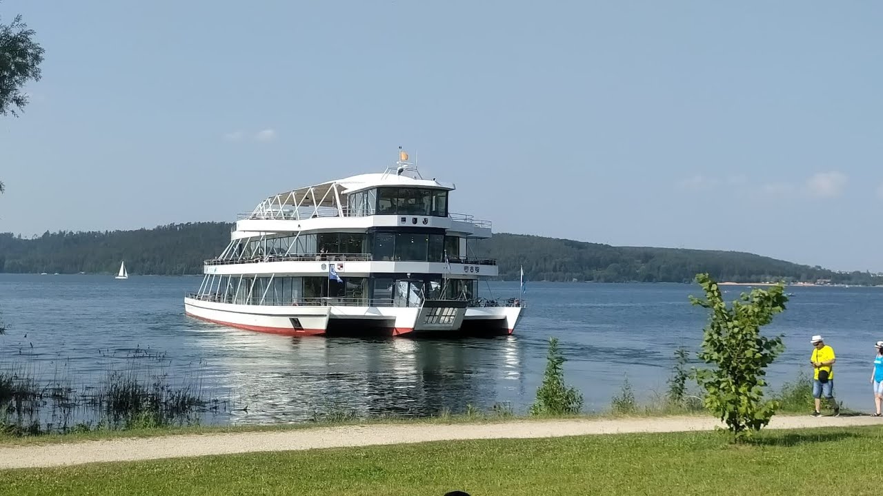 Großer Brombachsee. Rundfahrt. Едем купаться на озеро. Жара.
