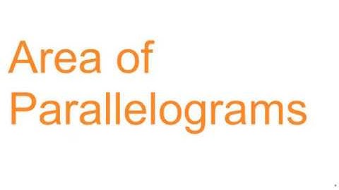 9.1 Area of Parallelograms