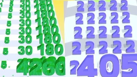 Lets Play Math Games - Merge Numbers Run (Vs) Number Rush 2048 Challenge || All Levels Android Games