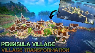 Peninsula Village Transformation  Minecraft Timelapse