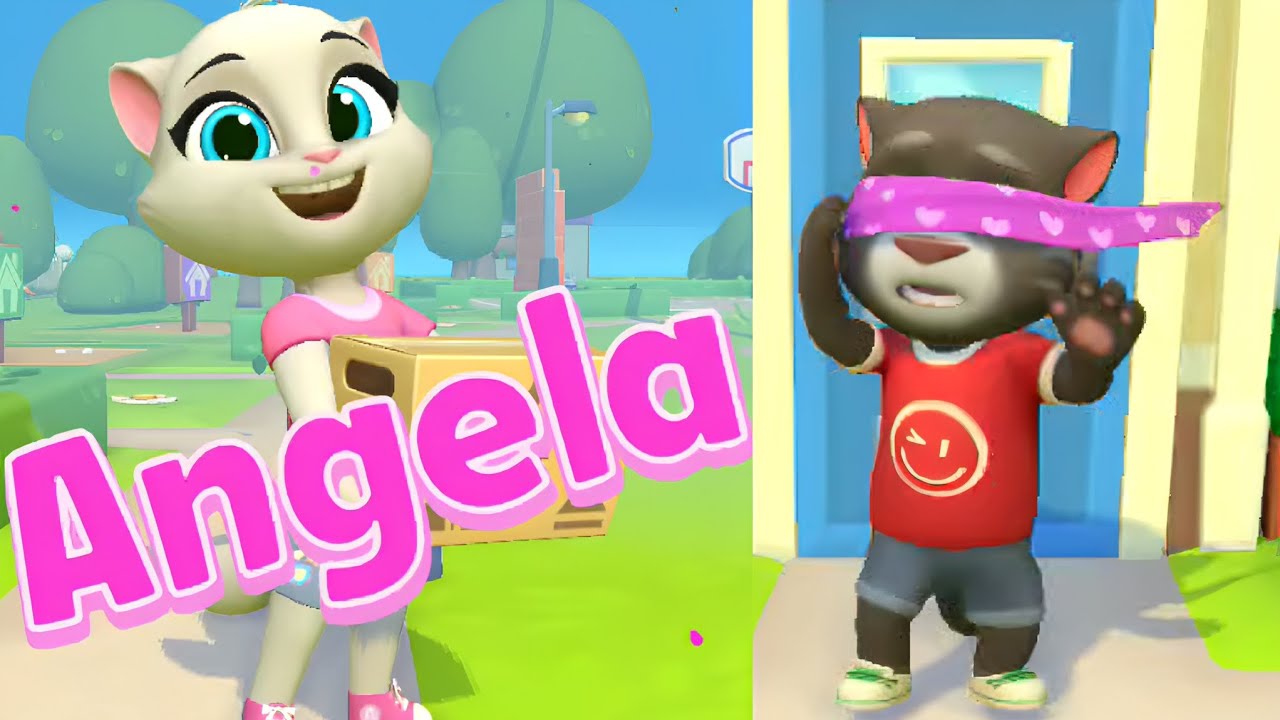 Angela arrives at the house in My Talking Tom Friends 2 Angela unlocked  Gameplay Android ios