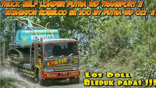 Truck Self loader Putra WD Transport !! Exsavator Kobelco SK 200 By Putra WD 012 !!