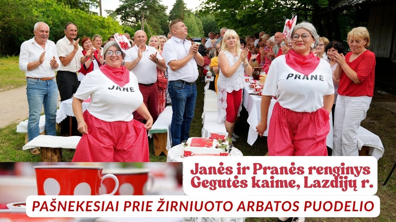 Pašnekesiai prie žirniuoto arbatos puodelio.Janės ir Pranės renginys Gegutės km.Lazdijų r.2025 07 12