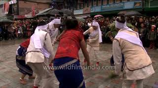 Nepali folk dance Sakela from Khumbu or Rai tribe
