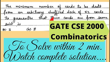 GATE CSE 2000 solution | Combinatorics