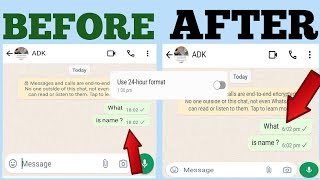 how to change whatsapp time to 12 hour format