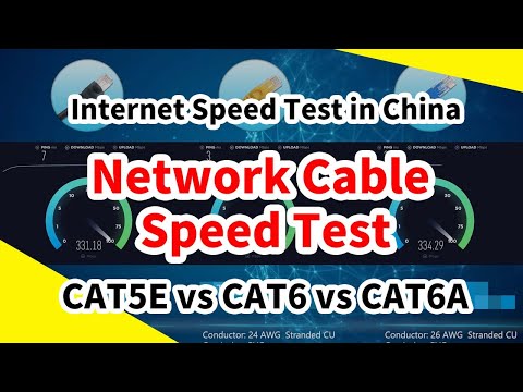 Home broadband Internet Speed Test in China ? CAT5E vs CAT6 vs CAT6A Network Cable Speed Test