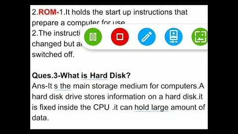 class 4|computer|lesson no.2|Explanation of Questions Answers|Memory & storage|Part 2